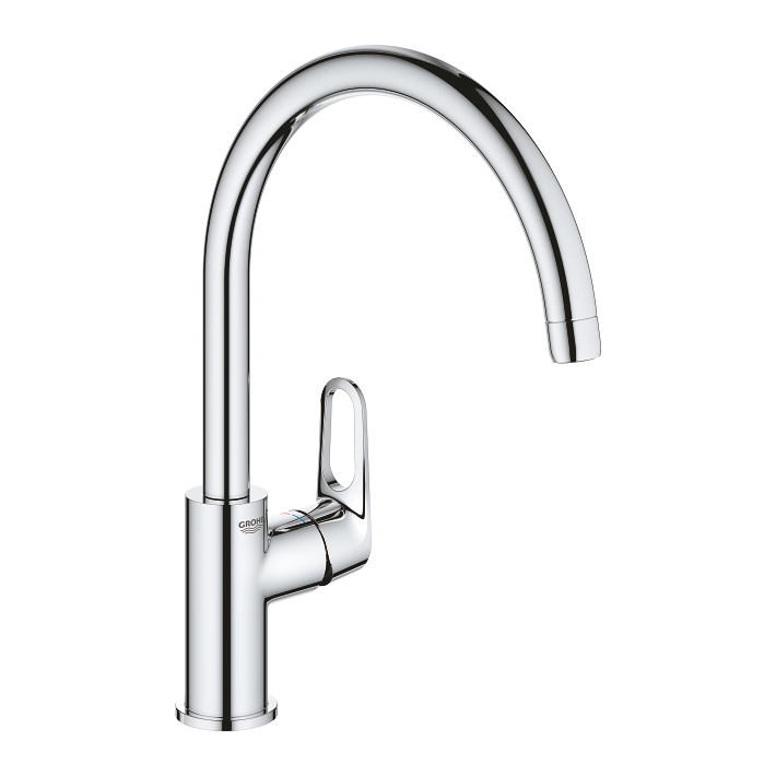 Start Flow - Kitchen Tap C-Spout  - Chrome 1