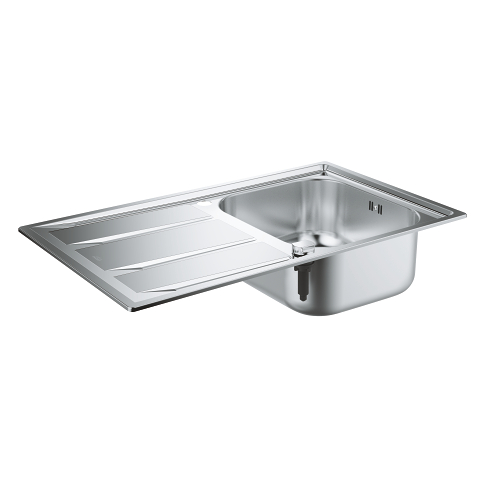 Stainless steel sink with drainer