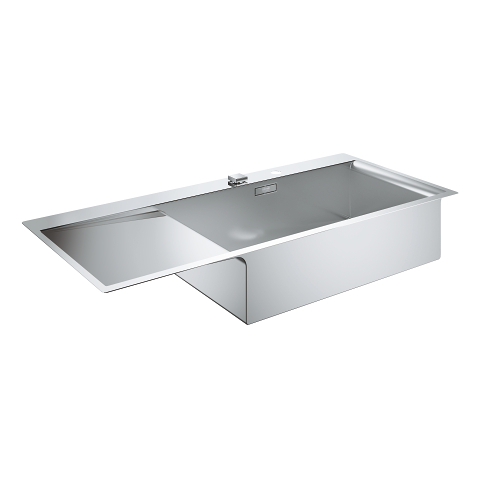 Stainless steel sink with drainer