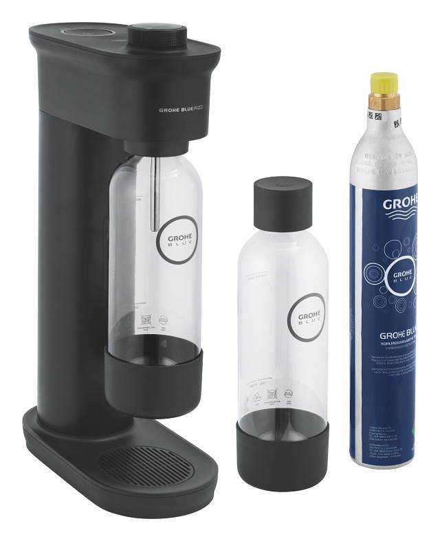 GROHE Blue Fizz Wassersprudler, Couple Set (2 x Trinkflasche, 1 x CO₂ Flasche)