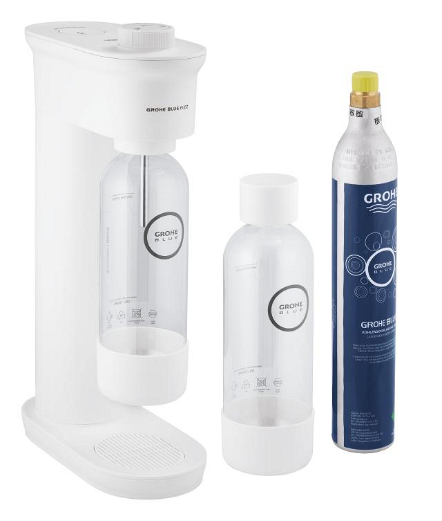 GROHE Blue Fizz Wassersprudler, Couple Set (2 x Trinkflasche, 1 x CO₂ Flasche)