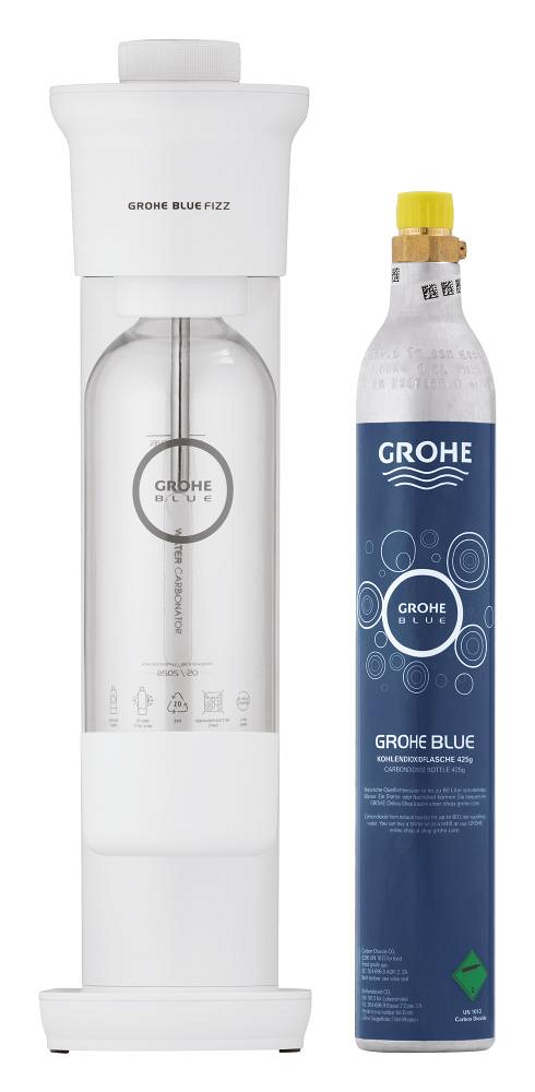 Thumbnail 4: GROHE Blue Fizz Wassersprudler, Starter Set (1 x Trinkflasche, 1 x CO₂ Flasche)
