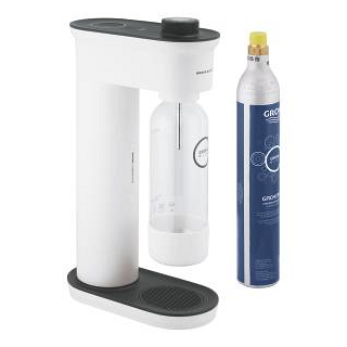 Thumbnail 2: GROHE Blue Fizz  'Advanced' Wassersprudler mit CO₂ Anzeige, Starter Set (1 x Trinkflasche, 1 x CO₂ Flasche)