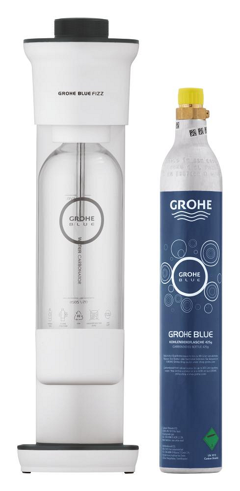 GROHE Blue Fizz 'Advanced' Wassersprudler mit CO₂ Anzeige, Starter