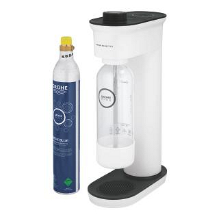 Thumbnail 5: GROHE Blue Fizz  'Advanced' Wassersprudler mit CO₂ Anzeige, Starter Set (1 x Trinkflasche, 1 x CO₂ Flasche)