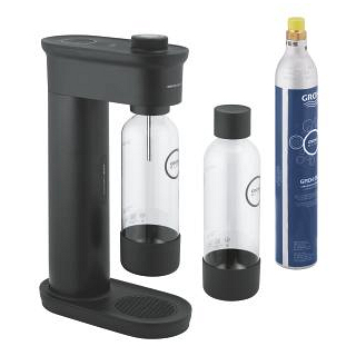 Thumbnail 2: GROHE Blue Fizz 'Advanced' Wassersprudler mit CO₂ Anzeige, Duo Set (2 x Trinkflasche, 1 x CO₂ Flasche)