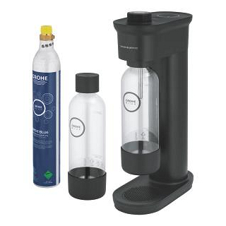 Thumbnail 5: GROHE Blue Fizz 'Advanced' Wassersprudler mit CO₂ Anzeige, Duo Set (2 x Trinkflasche, 1 x CO₂ Flasche)