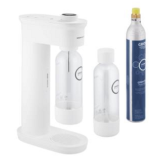 Thumbnail 2: GROHE Blue Fizz 'Advanced' Wassersprudler mit CO₂ Anzeige, Duo Set (2 x Trinkflasche, 1 x CO₂ Flasche)