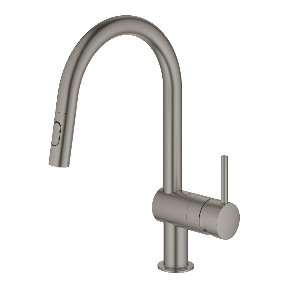 Grohe Minta Spültischarmatur – Ausziehbare Spülbrause Mit EasyDock, 360° Schwenkbar, In Hard Graphite
