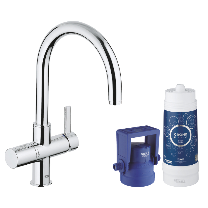 Смеситель для кухни мойки grohe blue 33251000 хром