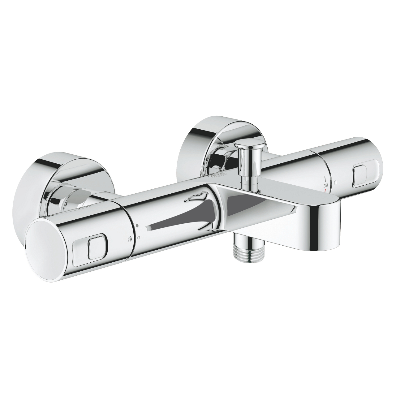 Grohe Set Miscelatore Doccia Termostatico Precision Flow + Doccetta 600 Mm Tubo Flessibile 1750 Mm Cromo 85015368