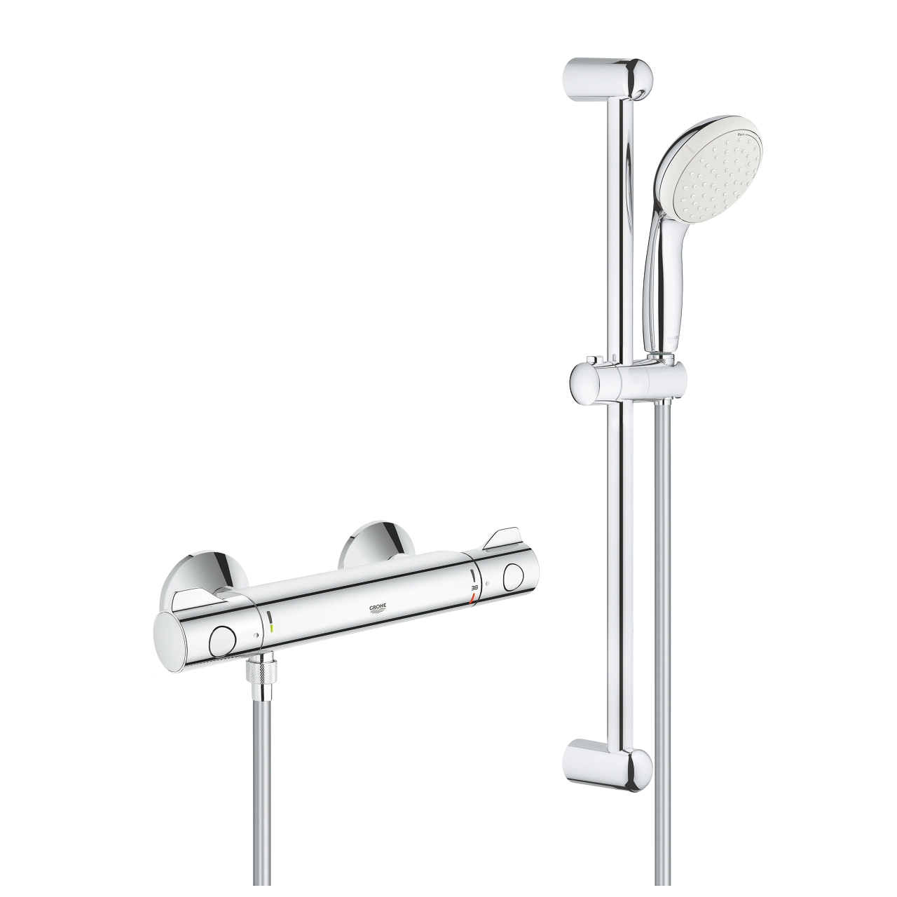 Grohtherm 800 Thermostatic shower mixer 1/2″ with shower set GROHE