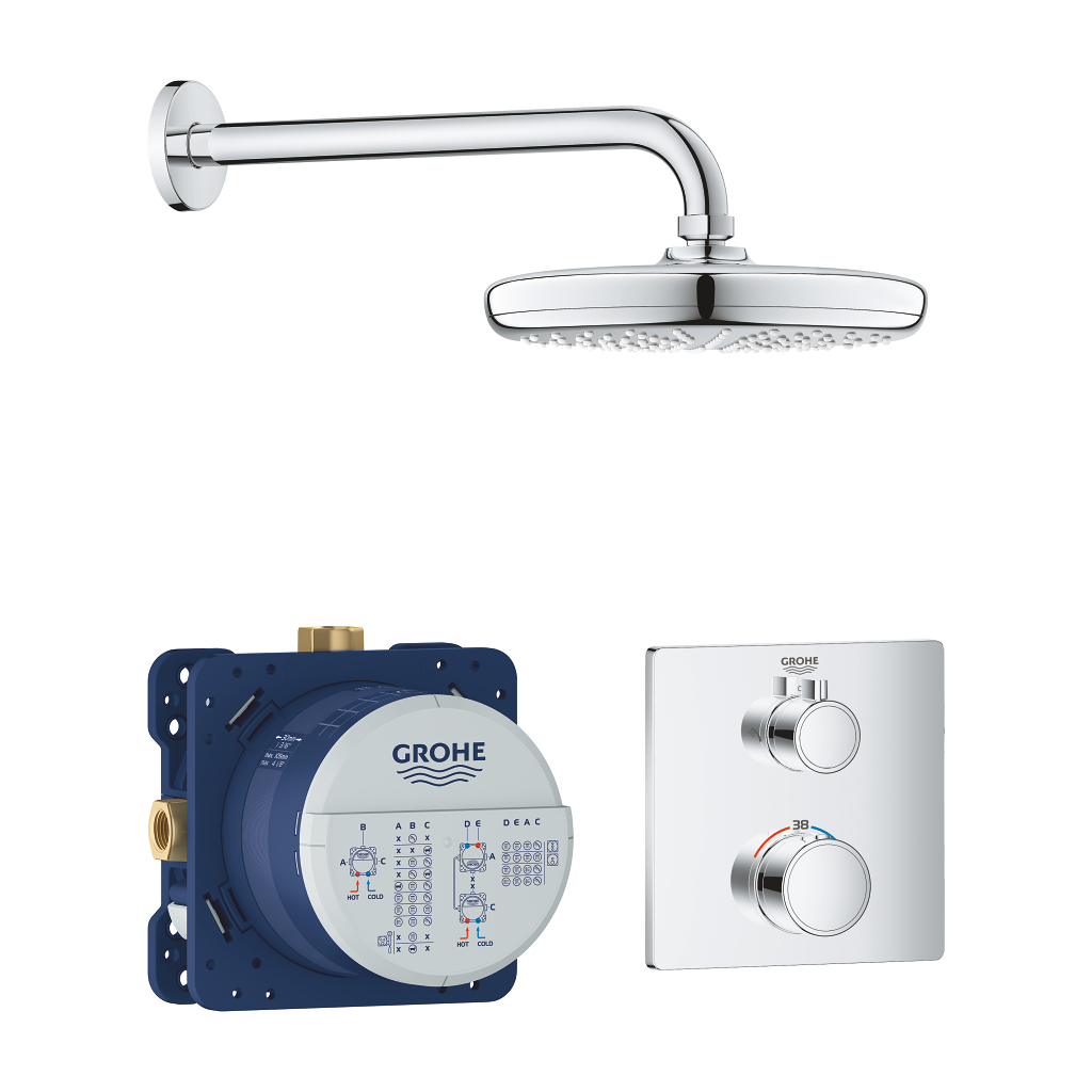Grohtherm Perfect shower set with Tempesta 210 GROHE