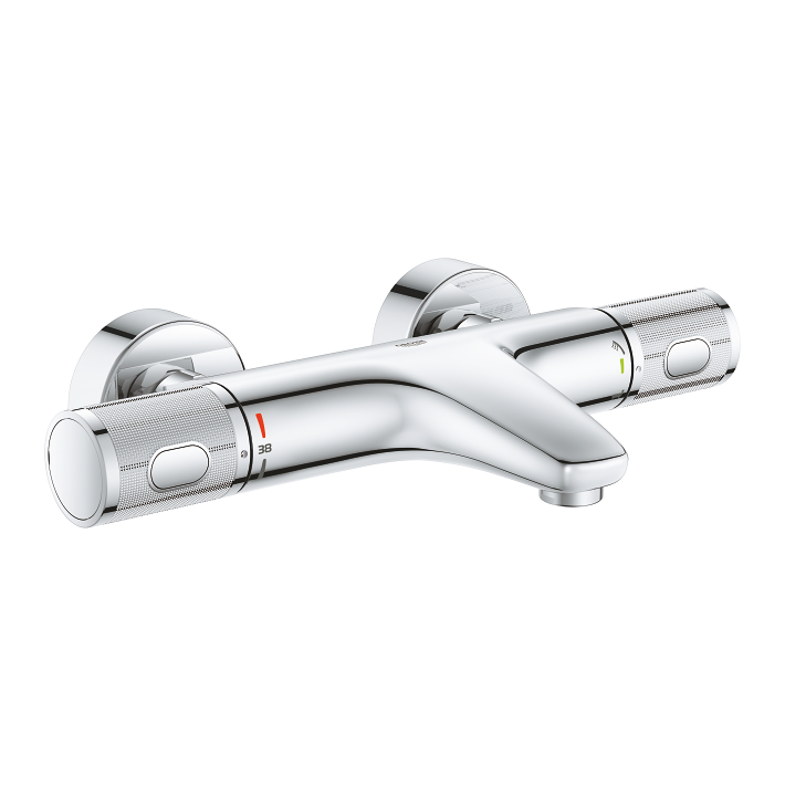 Grohe Precision Feel - Conjunto de ducha 100 con termostato, 3 chorros,  cromo 34791000