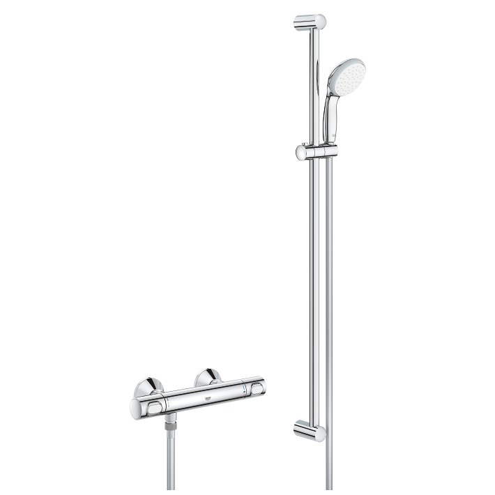 Precision Flow Thermostatic shower mixer 1/2" with shower set 1