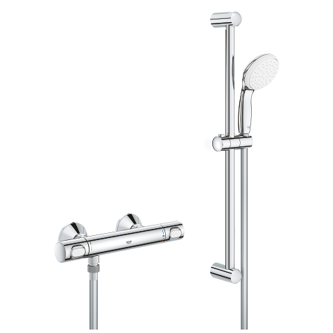 Thermostatic shower mixer 1/2″ with shower set for low pressure