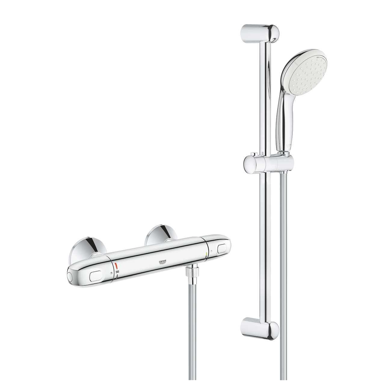 Grohtherm 1000 Thermostatic shower mixer 1/2″ with shower set GROHE