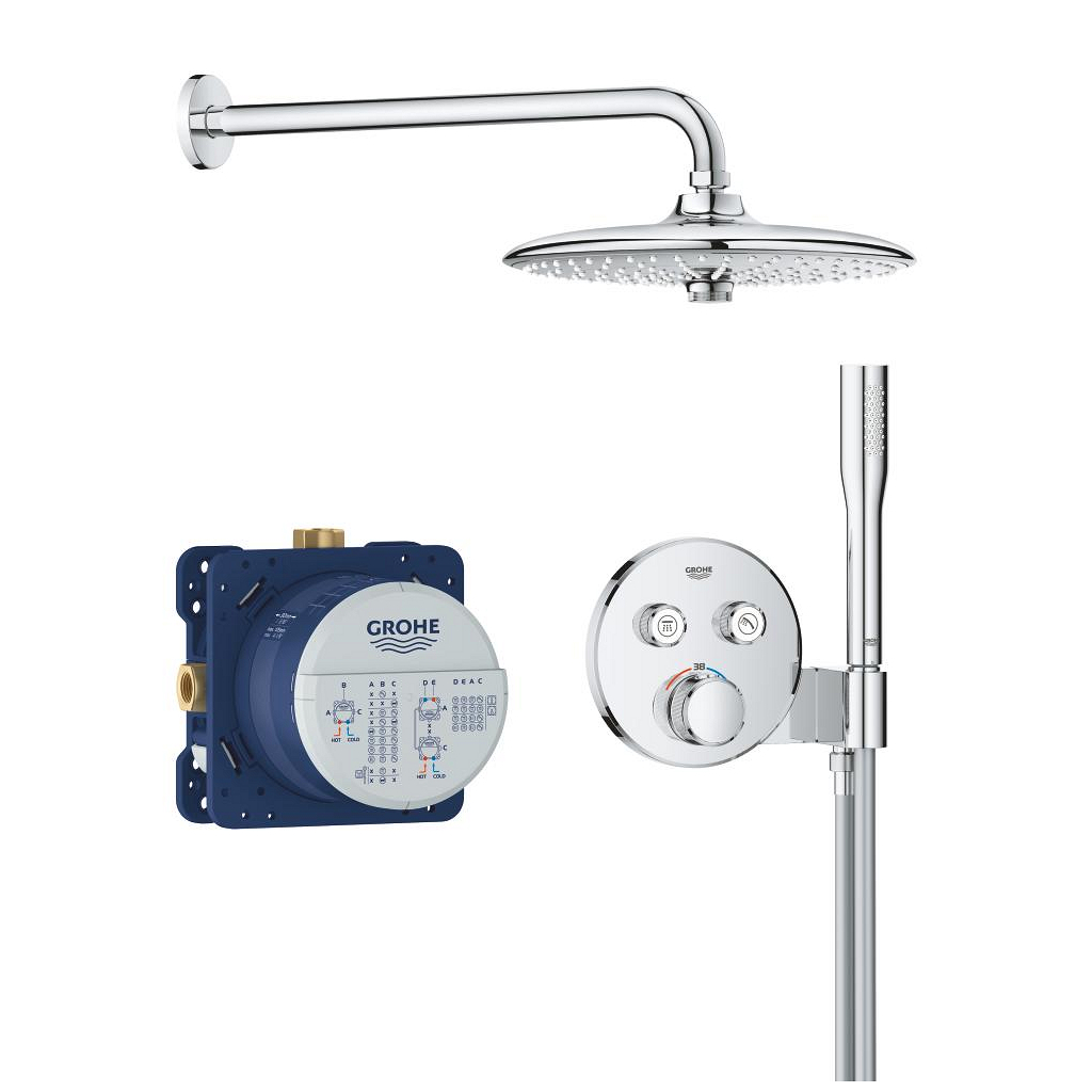 Grohtherm SmartControl Ensemble de douche encastré avec Euphoria 260