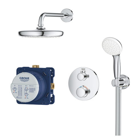 Grohtherm Perfect shower set with Tempesta 210