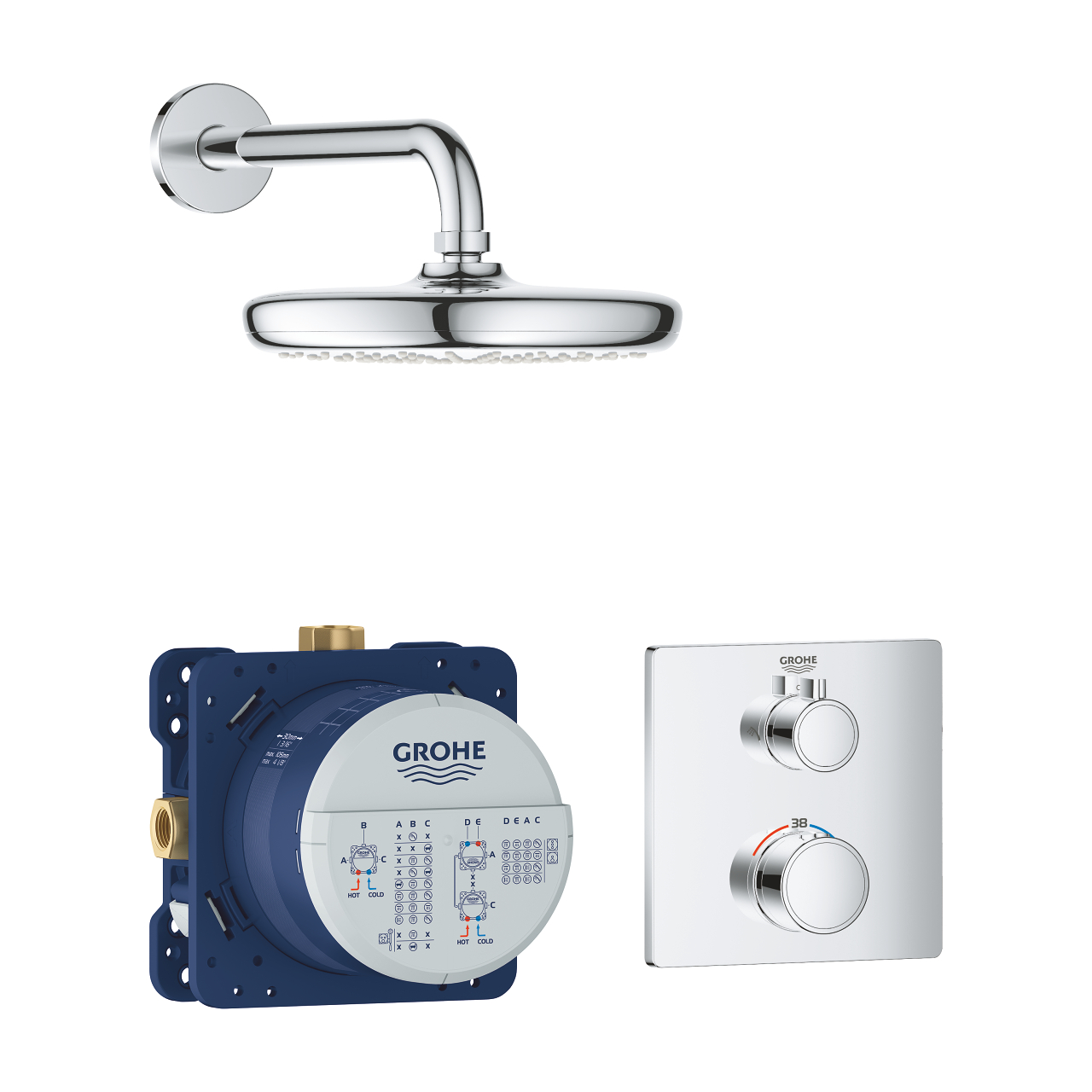 Grohtherm Perfect shower set with Tempesta 210 GROHE