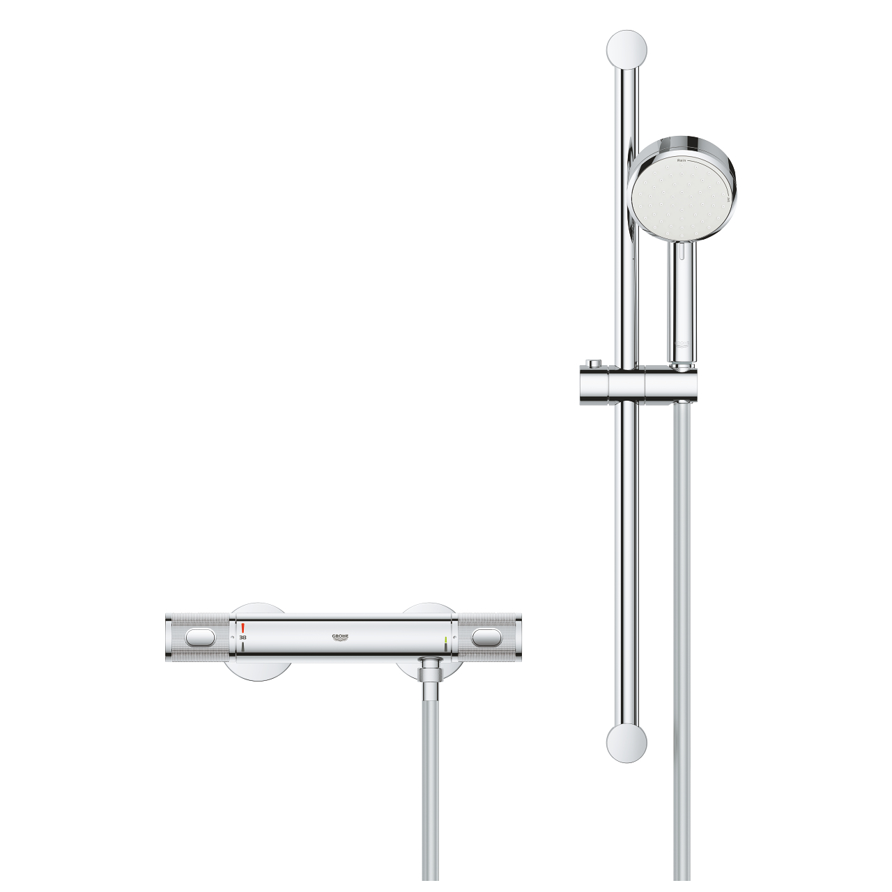 Grohtherm 1000 Performance Thermostatic shower mixer 1/2″ with shower