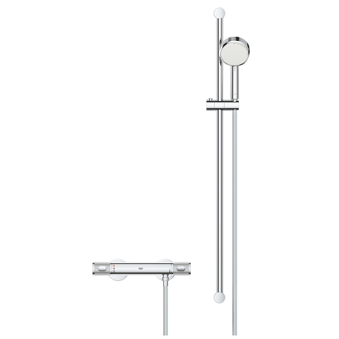 Grohtherm 1000 Performance Thermostatic shower mixer 1/2″ with shower set