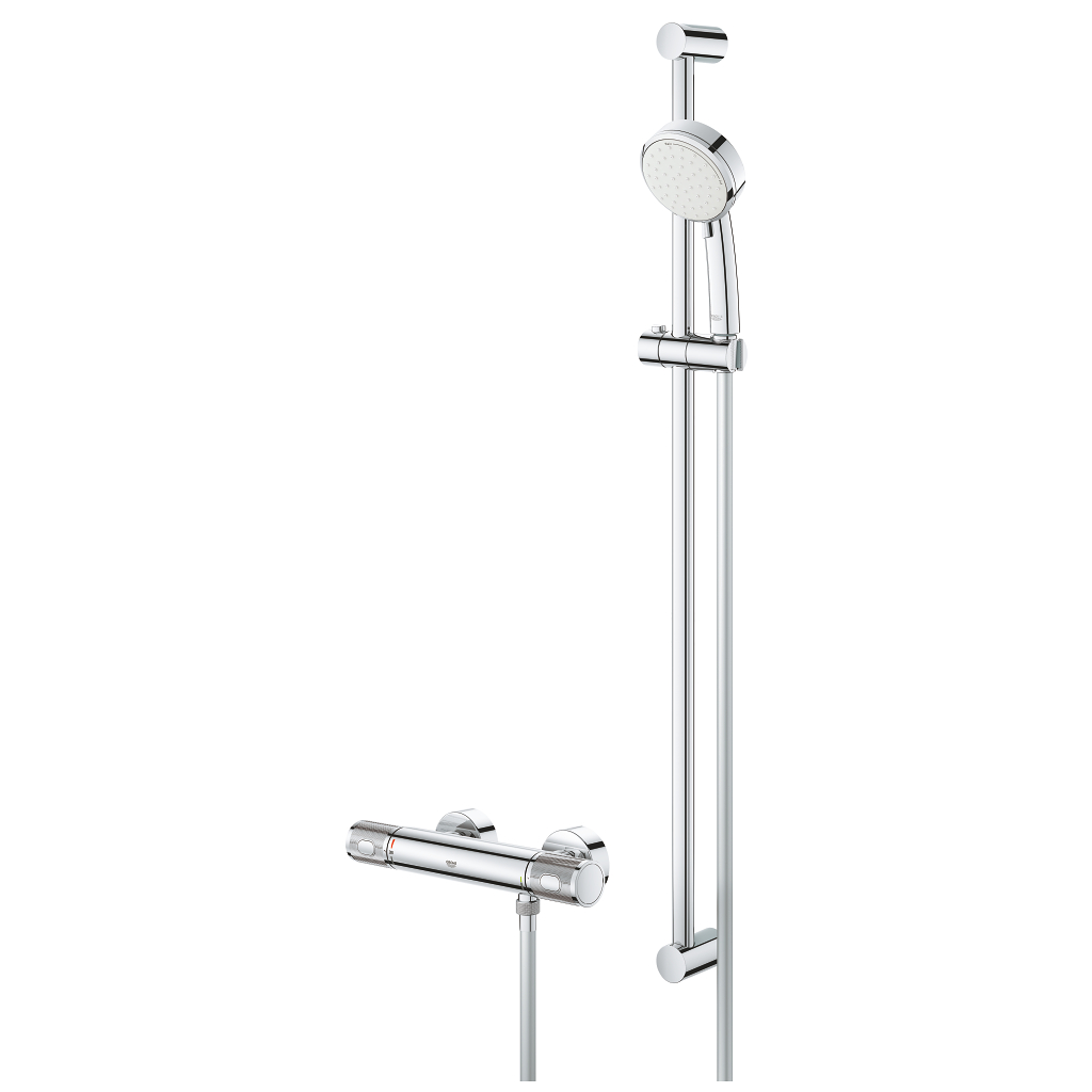 Grohtherm 1000 Performance Thermostatic shower mixer 1/2″ with shower ...