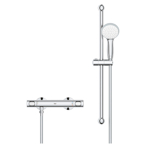 Precision Flow Thermostatic shower mixer 1/2" with shower set 2