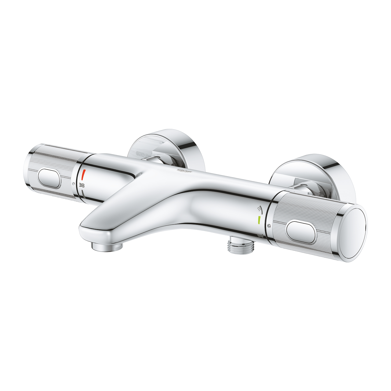 GROHE Robinet De Douche Thermostatique Grohtherm 1000 - Avec Set De Douche Confort Entraxe 15 Cm