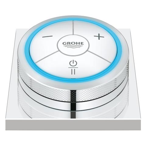 GROHE F-digital Digital kontroller med firkantet bundplade fjernbetjening til bad eller bruser