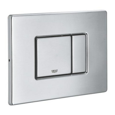 Flush plate, stainless steel