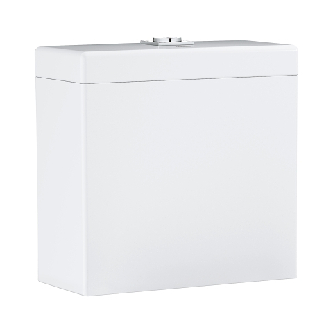 Cube Ceramic Exposed flushing cistern for close coupled combination