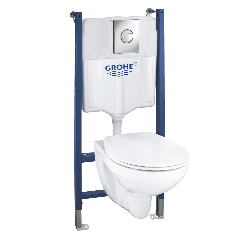 Bâti-support WC GROHE Solido – Hauteur 1,13 M – Pour Mur Porteur Ou Non-porteur – Avec Réservoir GD2 6-9 L – Fixation Incluse