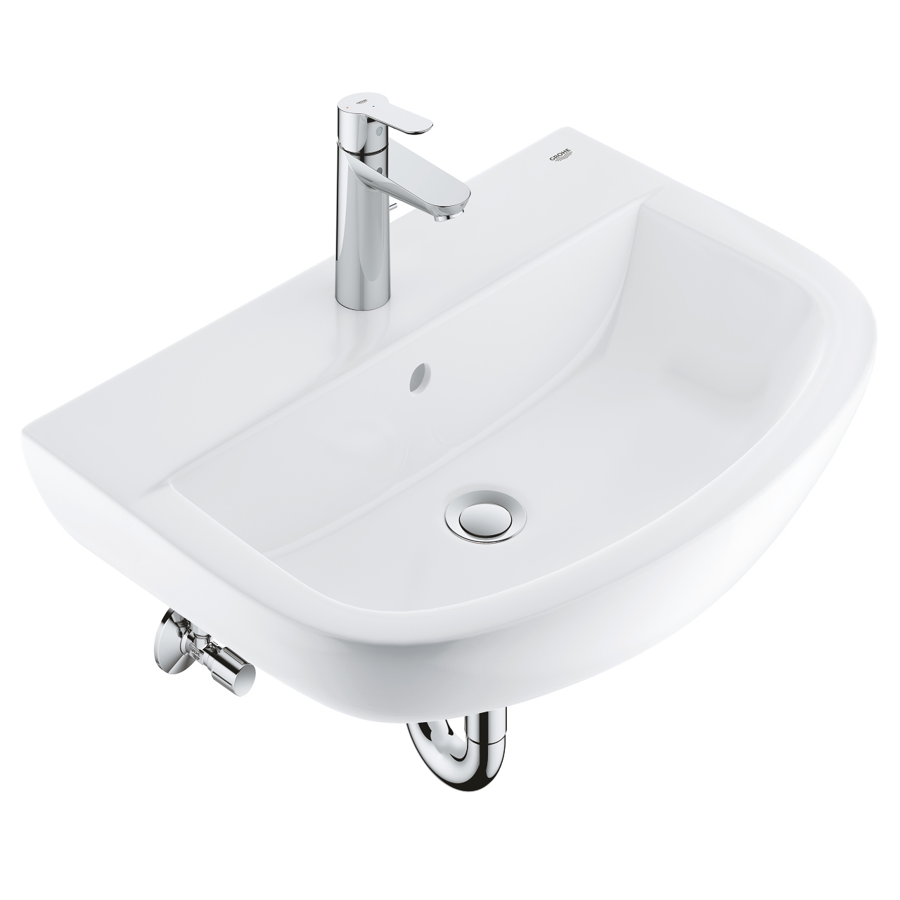 Bau Ceramic Bundle wash basin 55 + BauEdge basin mixer | GROHE