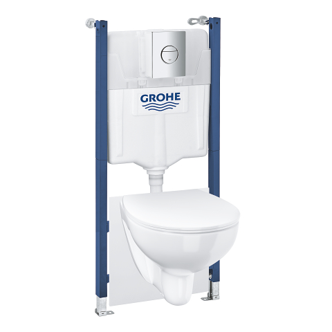 Solido 6-in-1 set for WC, 1.13 m installation height with GROHE Fresh