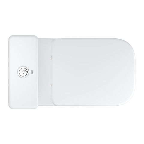 WC Suspendu GROHE Start Round - Céramique Blanche, Abattant SoftClose, Sortie Horizontale - 3/5 L - Réf. 103848SH00