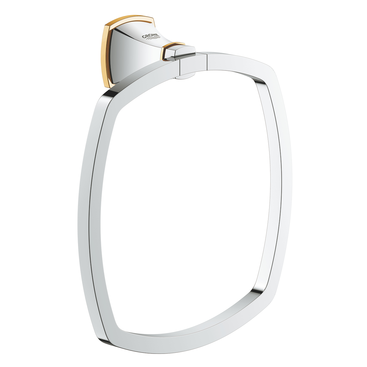 GROHE Grander Chrome & Gold Towel Ring