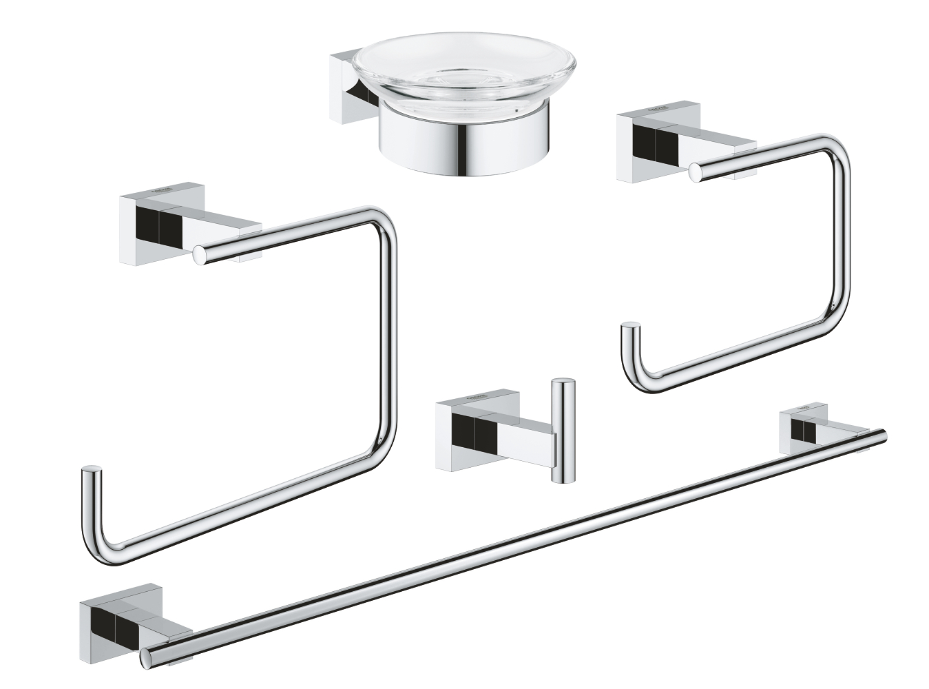 Master bathroom accessories set 5-in-1