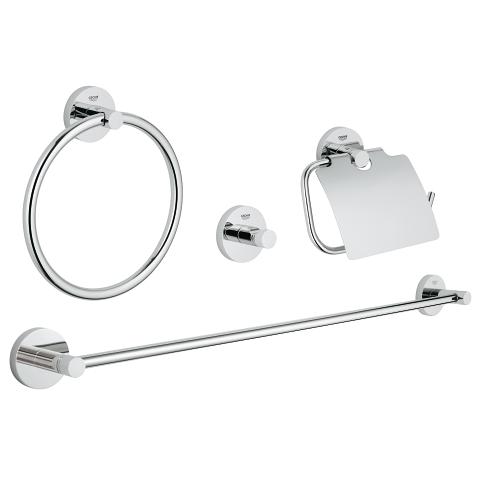 Essentials 4-in-1 Master bathroom accessories set