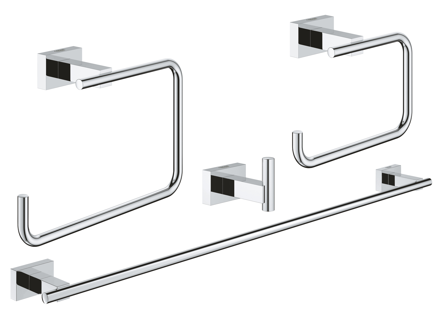 Master bathroom accessories set 4-in-1