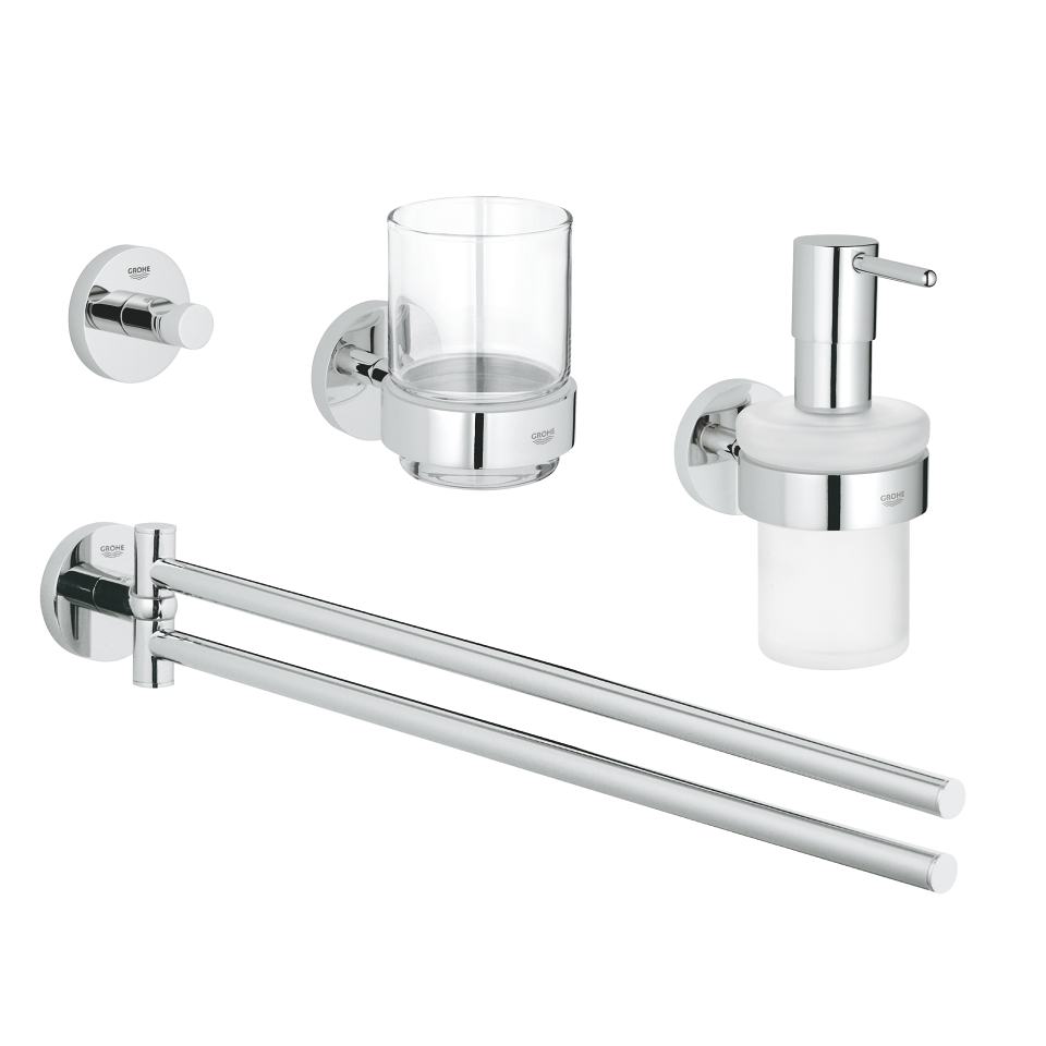 1 Essentialsの40776001でグローエマスターバスセット4 Essentials Master bathroom accessories set 4-in-1 | GROHE