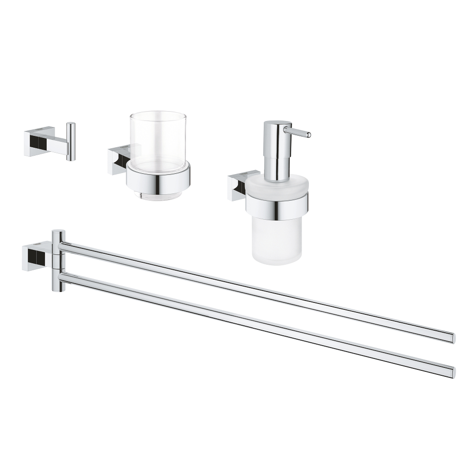 Essentials Cube Set accessori bagno 4-in-1 | GROHE