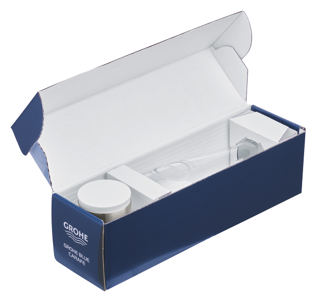Miniatuur 6: GROHE Blue glazen karaf met dekselset