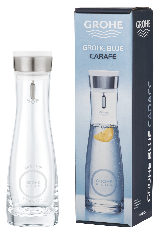 Miniatuur 7: GROHE Blue glazen karaf met dekselset