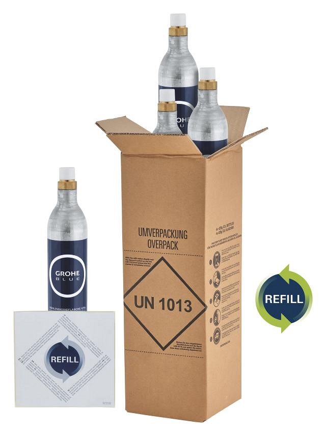 Kép 2: GROHE Blue Refill 425 g-os CO<sub>2</sub> palack (4 darab-os utántöltés)