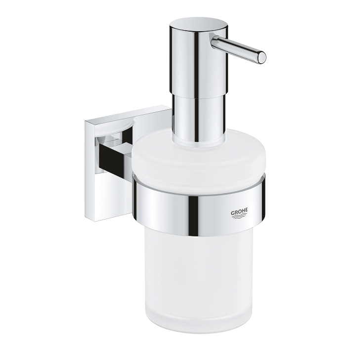 Start Cube - Soap Dispenser with Holder - Chrome 1