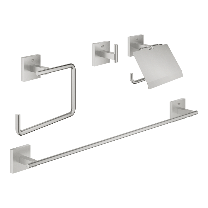 Start Cube - 4-in-1 Master Bathroom Accessories Set - Supersteel 1