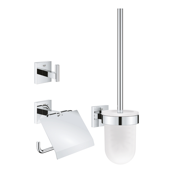 Start Cube - 3-in-1 City Restroom Accessories Set - Chrome 1