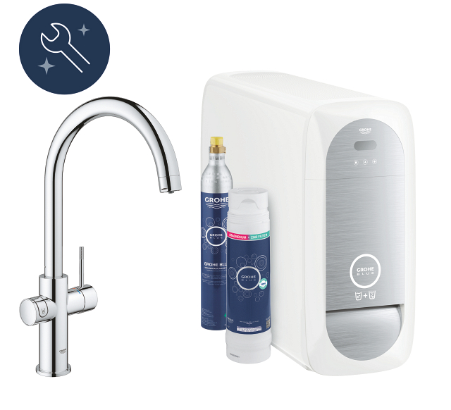 GROHE Blue Home Starter Kit Magnesium+Zinco C con installazione