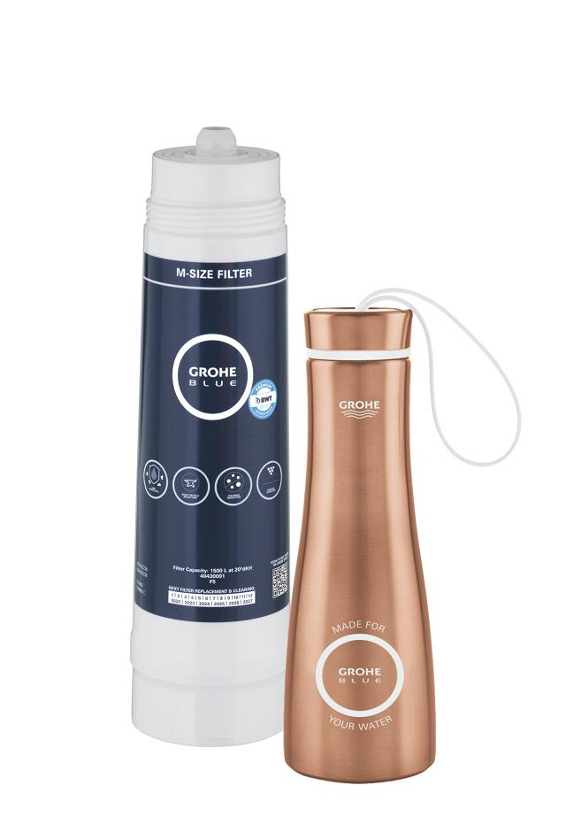 GROHE Blue M size filter + Warm sunset bottle